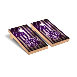 New York University Violets Cornhole Board Set - OHT Vintage Flag Version