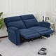 preview thumbnail 65 of 118, MCombo 64.6" Wall Hugger Power Loveseat Fabric Recliner Sofa with USB Ports Loveseat - Navy