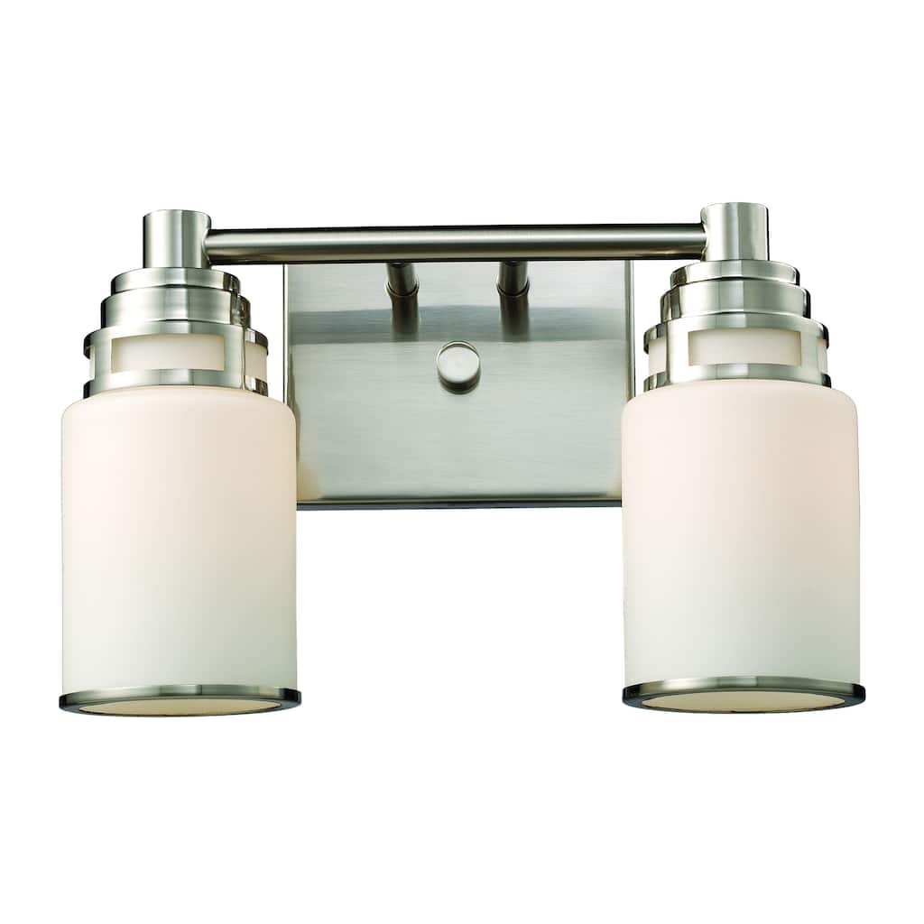 Bryant 14-inch Wide 2-Light Vanity Light in Satin Nickel - 14