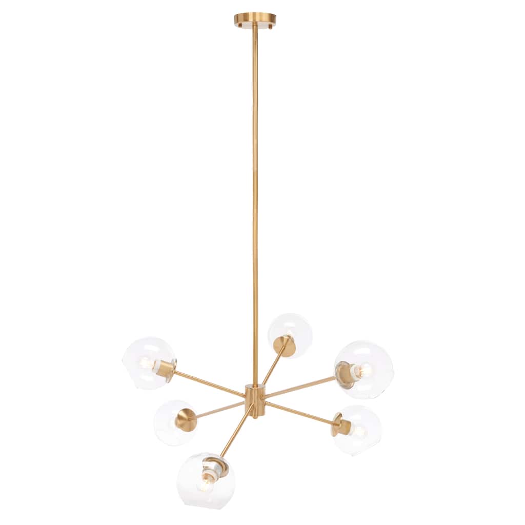 SAFAVIEH Lighting Ozella Chandelier - 38" W x 38" D x 17" H - Gold