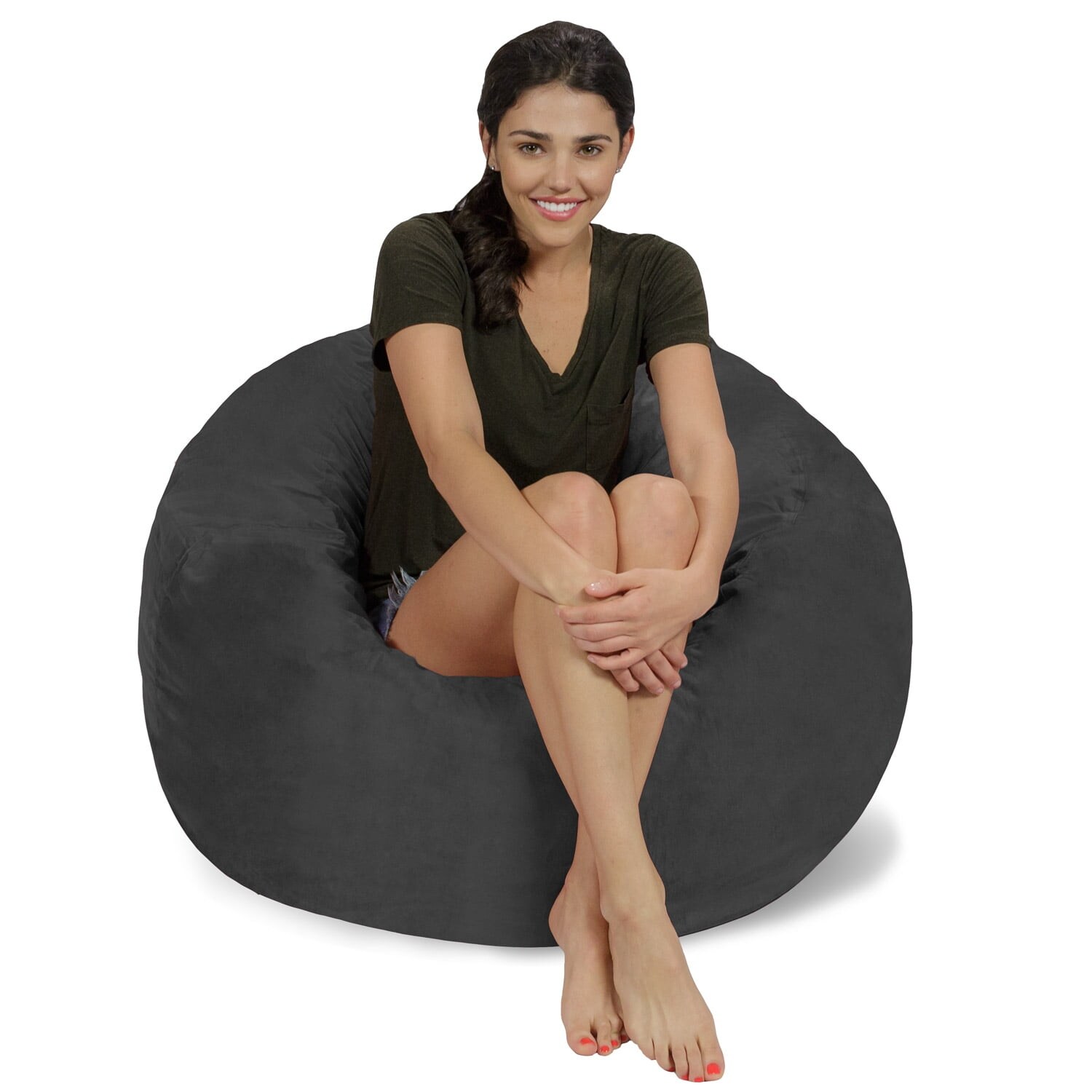 Microsuede bean bag chair on sale
