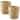 Set of 2 Water Hyacinth Waste Baskets Natural Woven Trash Can Bins - Tan - 2 Pack