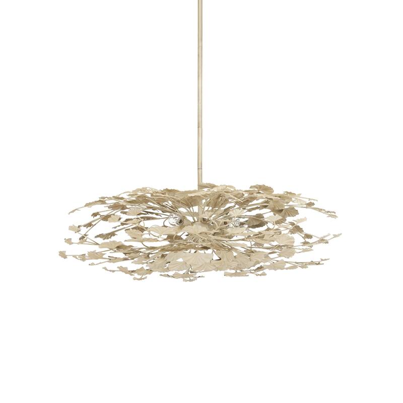 Currey & Company Maidenhair Cream Semi-Flush Mo - 13.5"h x 39.5"dia