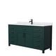 preview thumbnail 37 of 48, Beckett 66 Inch Single Vanity, Cultured Marble Top Green, Black Trim, White Cultured Marble Top
