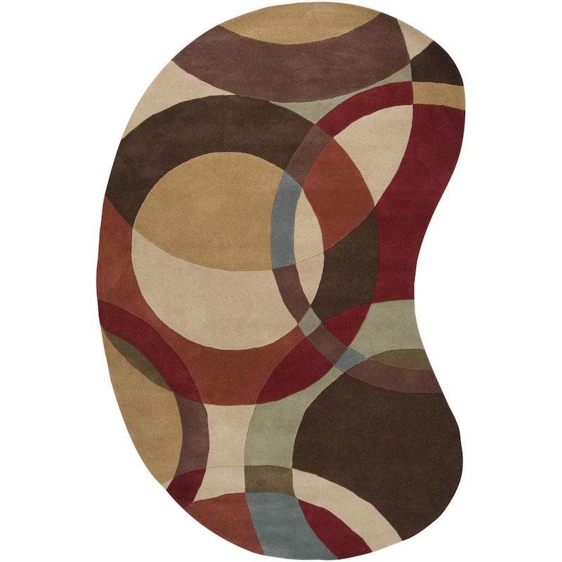Livabliss Forum Mid-Century Geometric Hand Tufted Area Rug - 6' x 9' - Brunette/Amber - Novelty