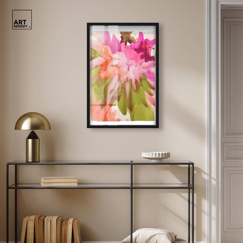 Vibrant Fluidity Floral IV Shadowbox by Art Remedy