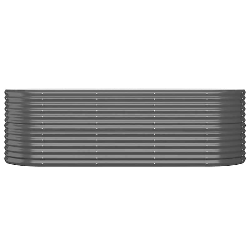 vidaXL Raised Garden Bed Raised Flower Bed Galvanized Steel Outdoor Planter