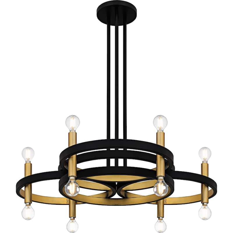 Winsland 6-Light Matte Black Chandelier