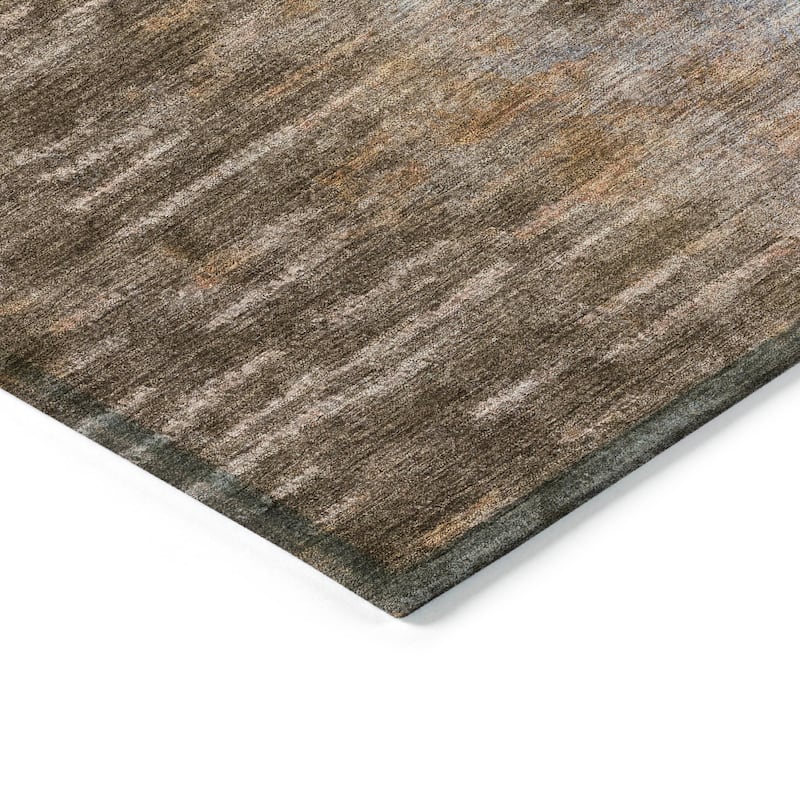 Machine Washable Indoor/ Outdoor Contemporary Ombre Chantille Rug