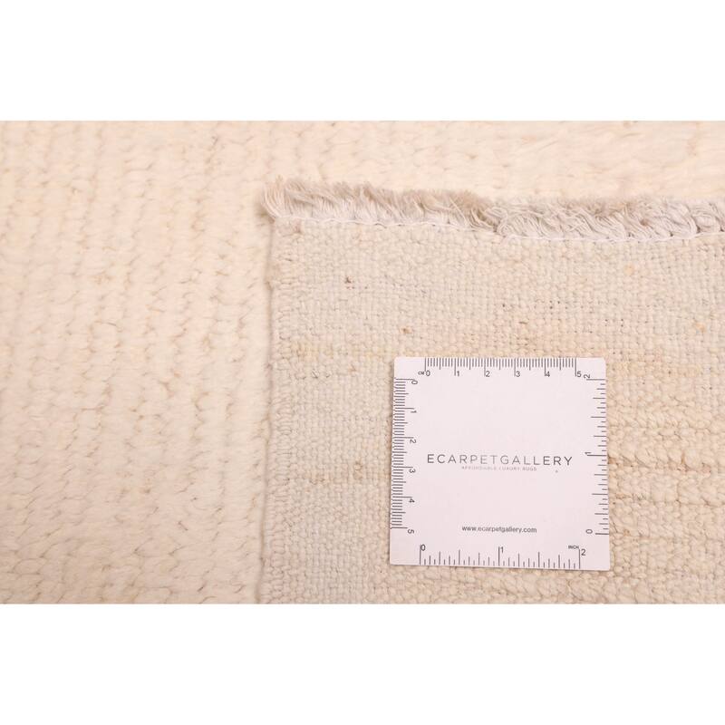 ECARPETGALLERY Hand-knotted Pak Finest Marrakesh Cream Wool Rug - 8'0 x 10'0