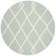 preview thumbnail 6 of 11, SAFAVIEH Handmade Kids Afsaneh Wool Rug 5' Round - Mint/Ivory