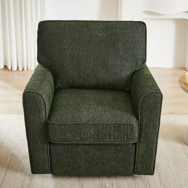 Swivel Chair with Side Pockets & Cushions