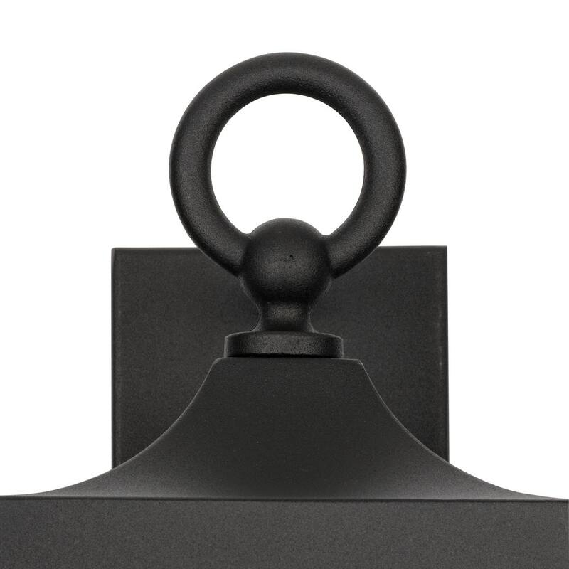 Birkdale Collection One-Light Textured Black Outdoor Wall Lantern - 7 in x 9.5 in x 23.25 in
