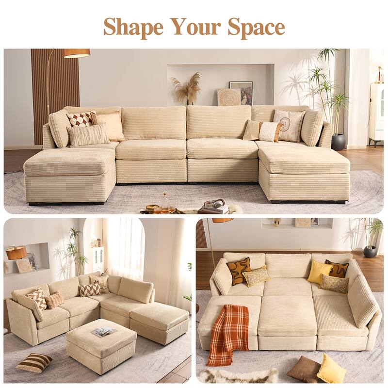 OVIOS Long Plush Deep Seat Indoor Sofa