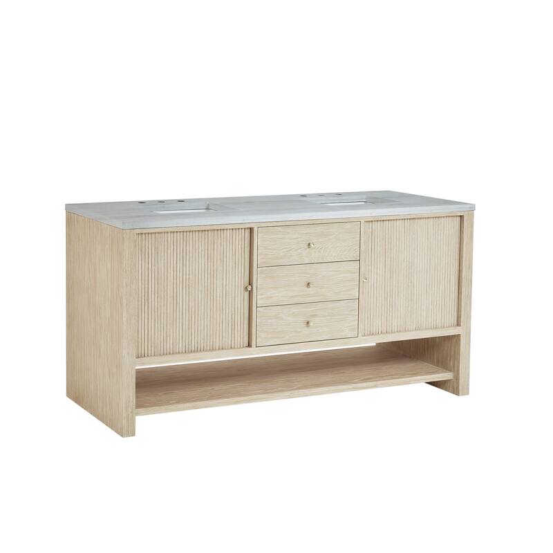 James Martin Vanities Marigot Single 72" Double Vanity, Sunwashed Oak