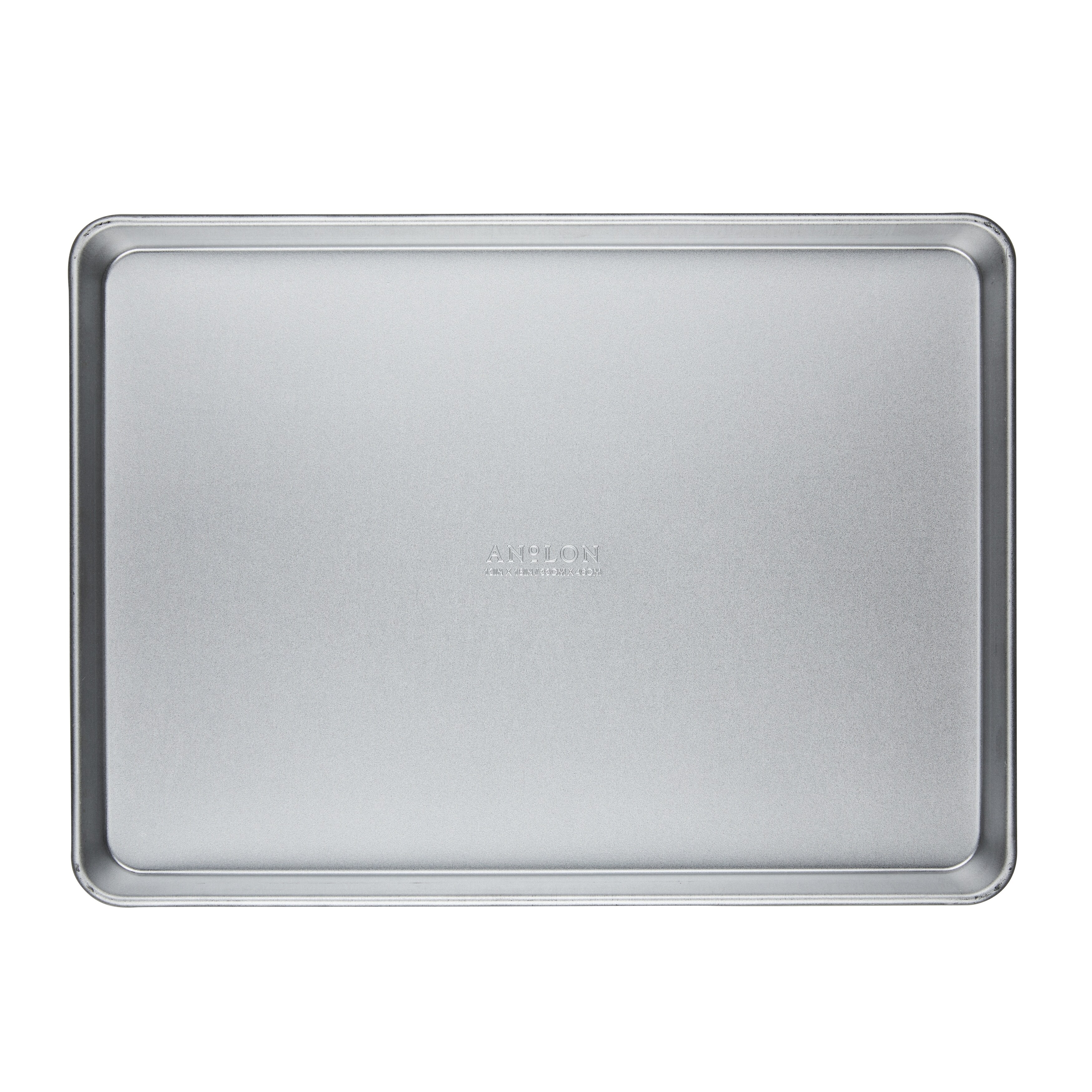 Anolon Pro Bake Bakeware Aluminized Steel Half Sheet Baking Pan Set 2 Piece Silver