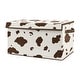 preview thumbnail 1 of 2, Wild West Cow Print Collection Boy Kids Fabric Toy Bin Storage - Brown and Cream Western Southern Country Animal
