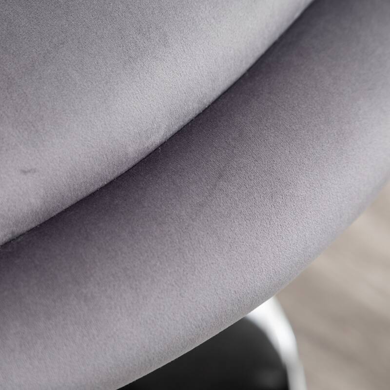 Roundhill Furniture Noas Velvet Upholstered Tufted Back Swivel Accent Chair