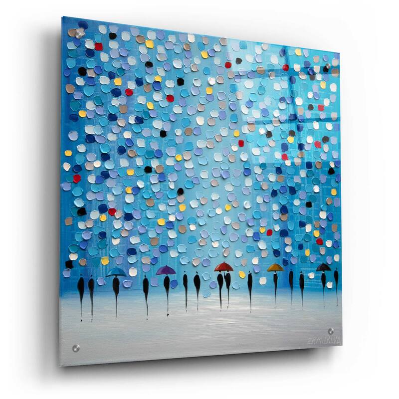 Epic Art 'Colorful City Umbrellas' by Ekaterina Ermilkina Acrylic Glass Wall Art