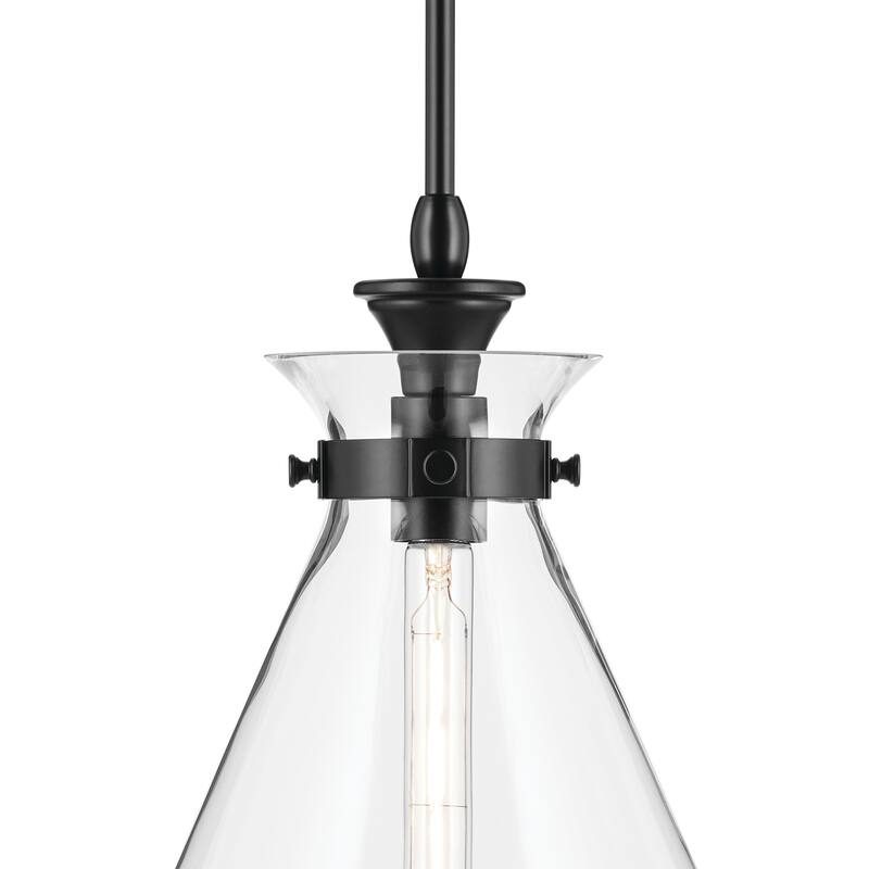 Kichler Lighting Laria 16 Inch 1 Light Pendant with Clear Glass in Black
