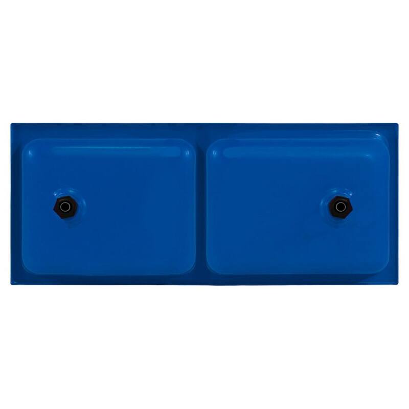 Kids Double Tub Sensory Table with Lid & Dual Drains - Birch Wood Indoor Play Activity Table