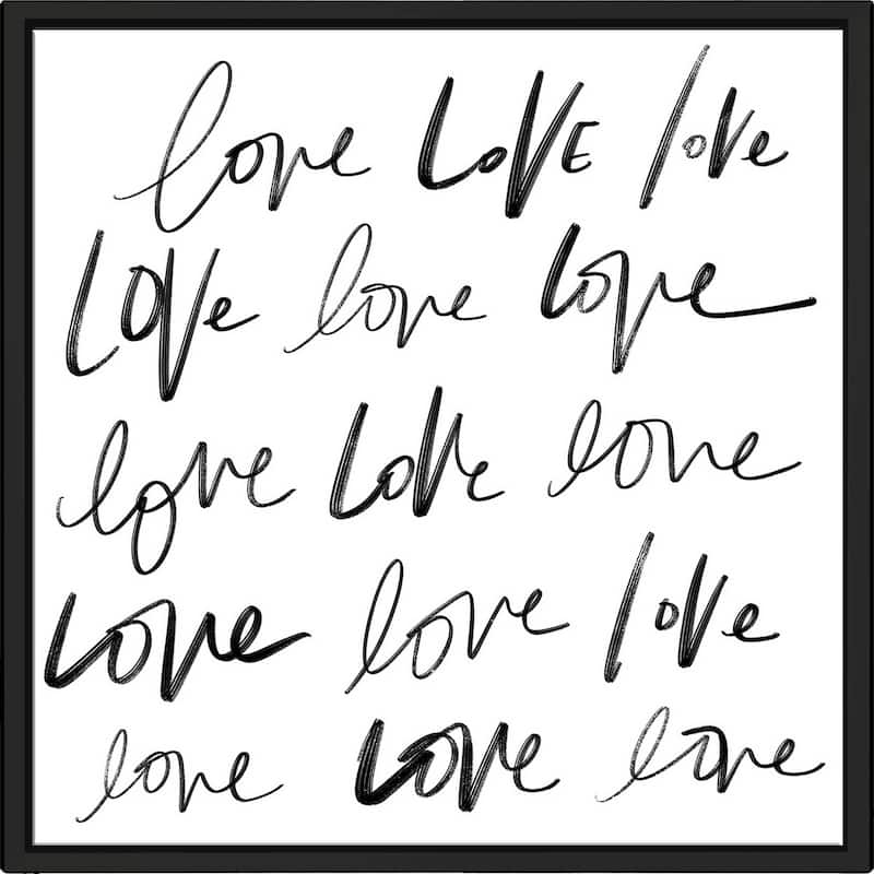 "Love, Love, Love" Print on Floating Canvas