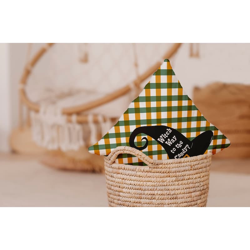 Halloween Witch Way to the Candy Accent Pillow