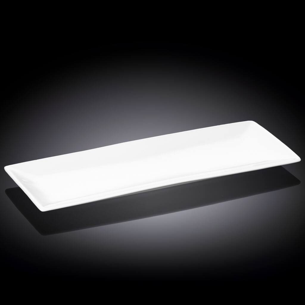 Wilmax Fine Porcelain Set Of Sushi/Canape Dishes (14" X 5.5" / Set Of 3) - 14" X 5.5"
