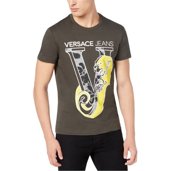 Shop Versace Mens Leopard Logo Graphic T Shirt Overstock 29398491