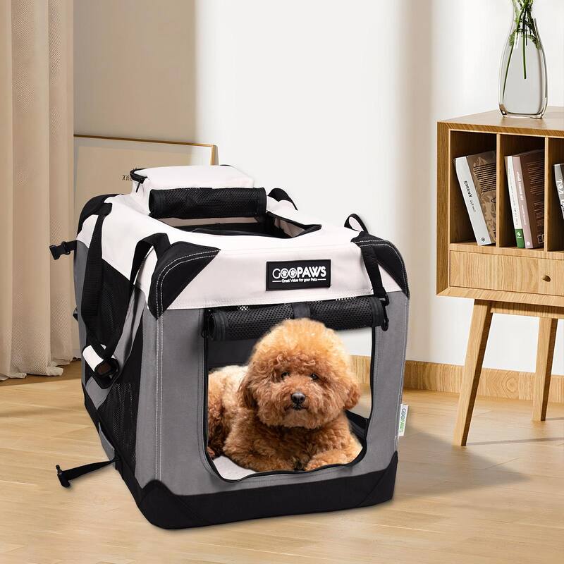 JESPET Indoor & Outdoor 3-Door Collapsible Soft-Sided Dog Crate