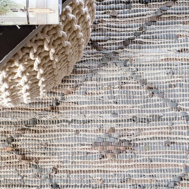 Nuloom Jasonna Leather Tribal Flatweave Area Rug