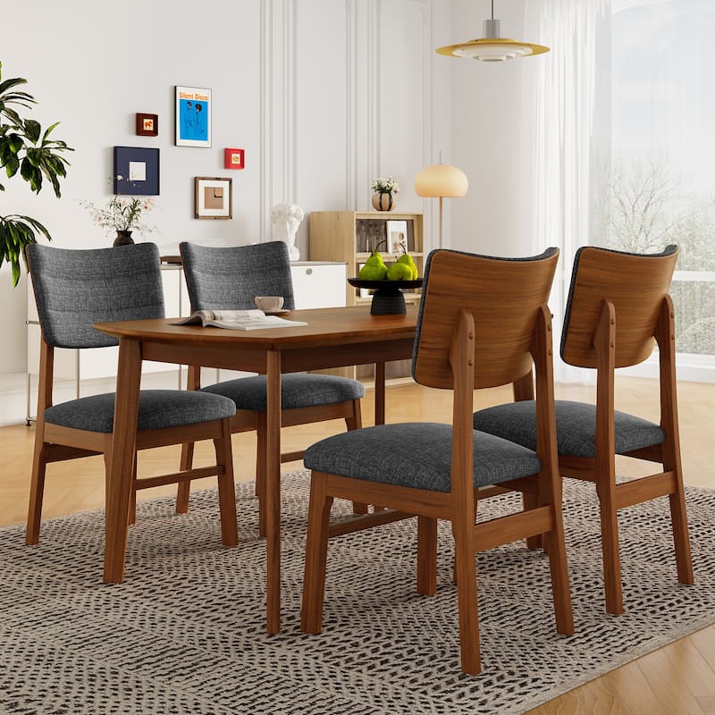 47 Inch Modern Dining Table, Solid Wood Kitchen & Dining Room Table for 4 for Dining Room, Rectangular Dinette Table