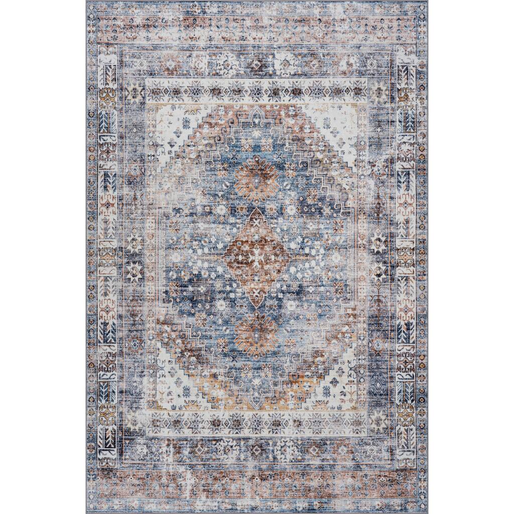 Nuloom Serisse Medallion Washable Rug