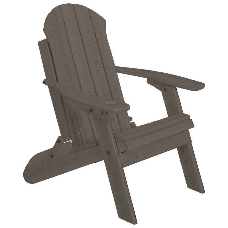 Sea Side Collection Poly Lumber Folding Adirondack Chair