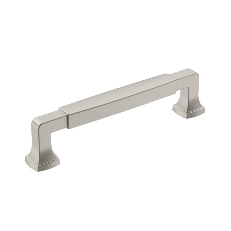 Amerock Stature Cabinet and Furniture Pull - 5-1/16 in (128 mm) Center-to-Center - Satin Nickel