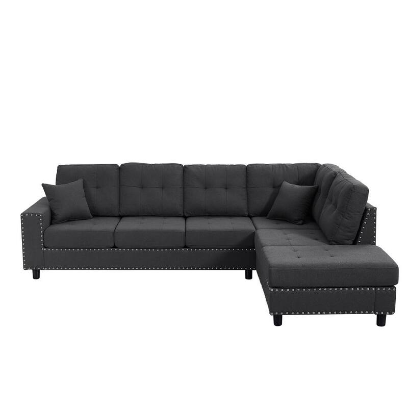 L-Shaped 5-Seat Modular Sectional Sofa