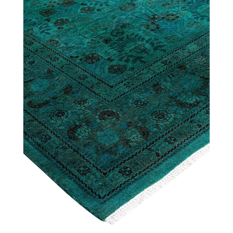 Fine Vibrance One-of-a-Kind Hand-Knotted Area Rug - Blue, 6' 2" x 9' 2" - 6' 2" x 9' 2"