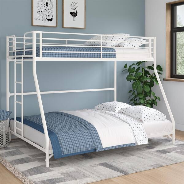 slide 2 of 15, DHP BrEZ Build Daven Easy Assembly Kids Bunk Bed, Twin Over Full, Off White