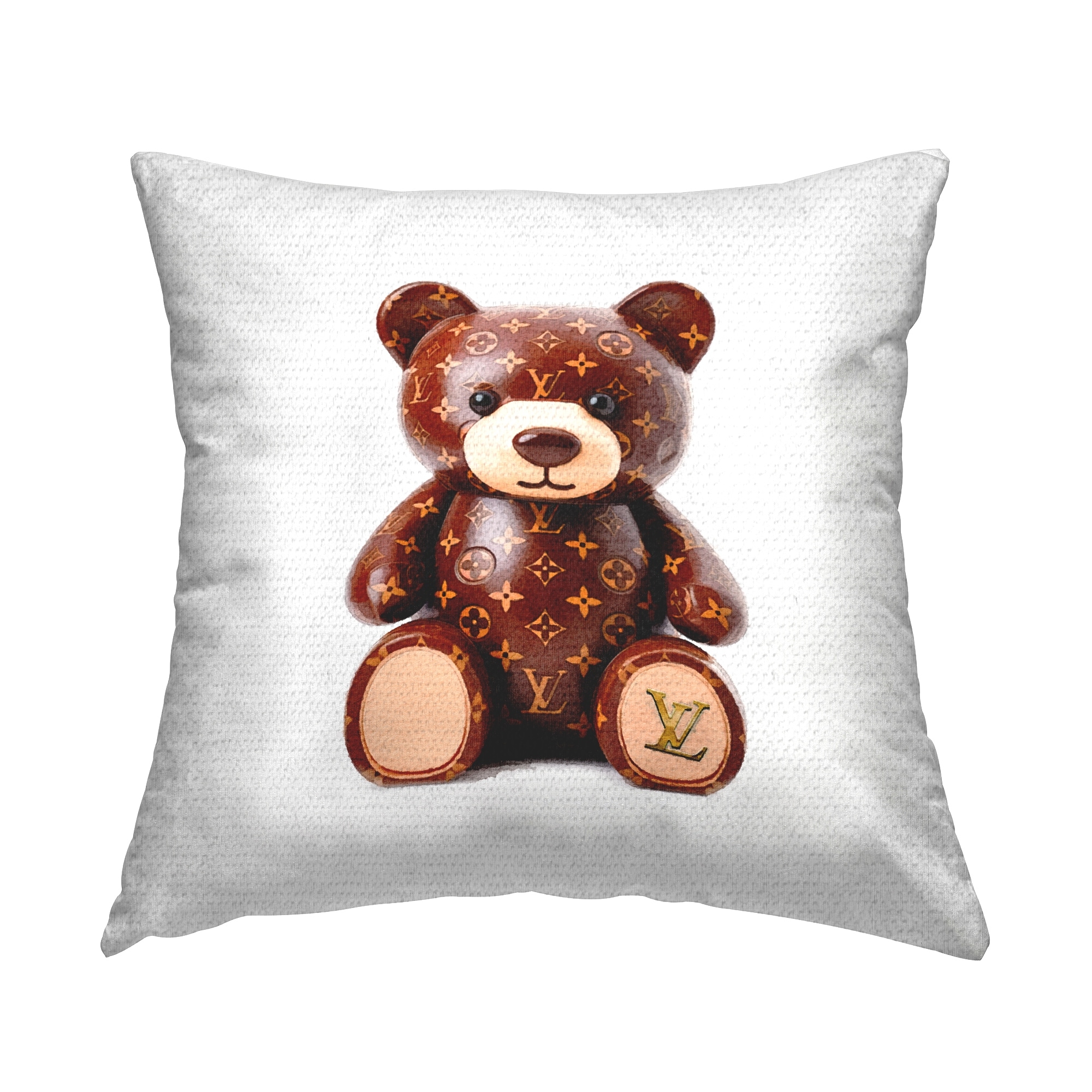 Stupell Glam Pattern Bear Printed Outdoor Throw Pillow Design by Amanda Greenwood