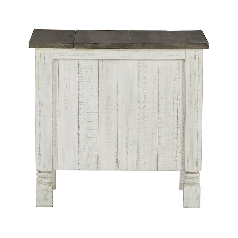 Ashley Furniture Havalance White/Gray Chair Side End Table - 16"W x 24"D x 23"H