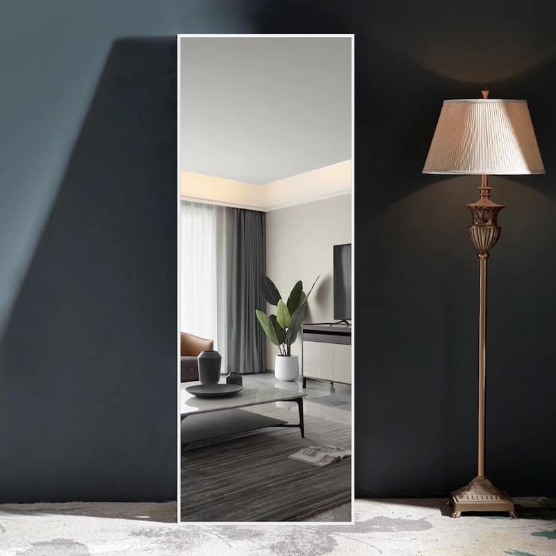 Modern Freestanding Full Length Floor Mirror - 64.17x21.26 - White