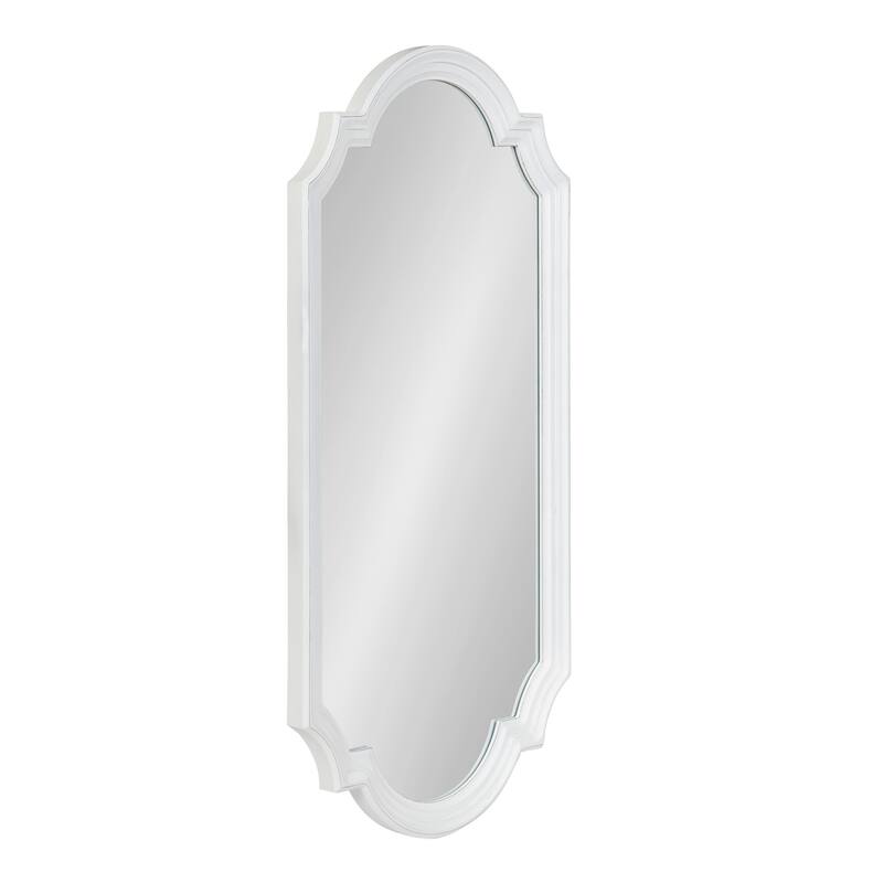 Kate and Laurel Fairbourne Framed Wall Mirror - White - 20x42