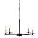 Modern Farmhouse 5-Light Black Candles Chandelier with Adjustable ...