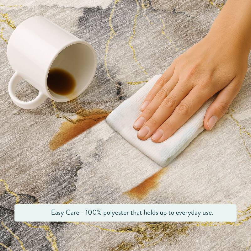 Machine Washable Indoor/ Outdoor Modern Brighton Chantille Rug