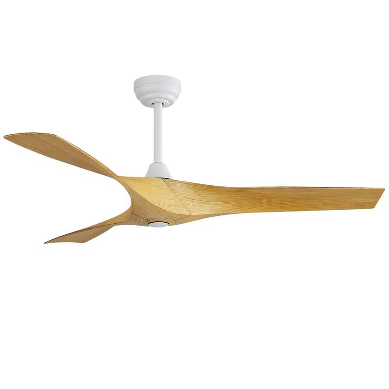 52'' Low Profile Ceiling Fan w/ Remote Control No Light Outdoor/Indoor Farmhouse Bedroom - 52 Inch