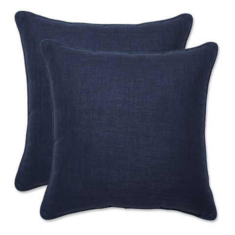Pillow Perfect Outdoor Rave Indigo 16.5-inch Throw Pillow (Set of 2) - 16.5 X 16.5 X 5 - 16.5 X 16.5 X 5