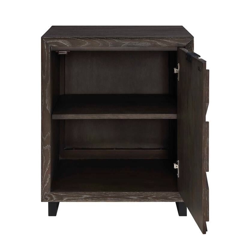 Uttermost Barrett Dark Charcoal Oak Cabinet - 22.00" W x 26.00" H x 20.00" D
