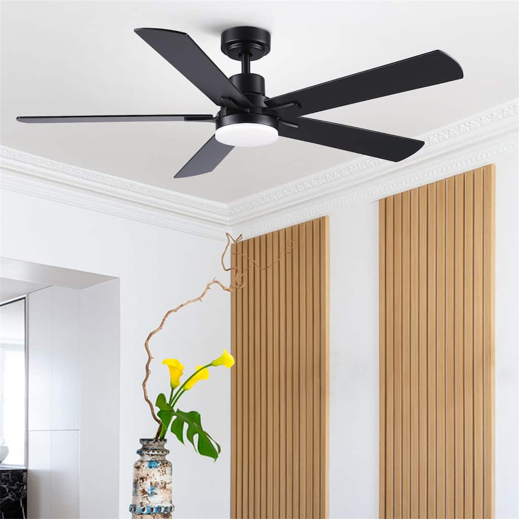 52" Lowe Profile Ceiling Fan with Light and Plywood Blades