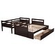 preview thumbnail 13 of 42, Twin over Full Wood Bunk Bed with Storage Space