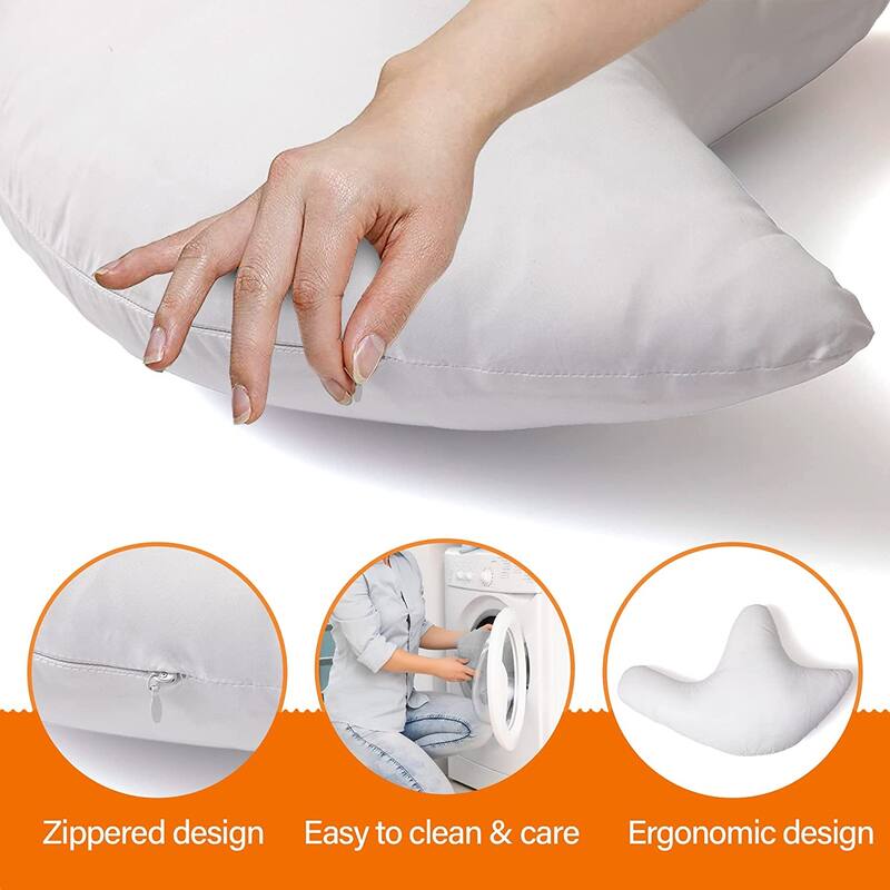 Cheer Collection W Shaped Shoulder Surgery Recovery Pillow Filled with Shredded Memory Foam